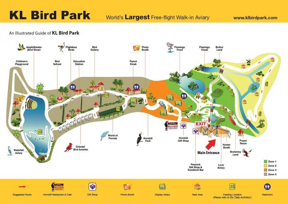 Kaart bird park