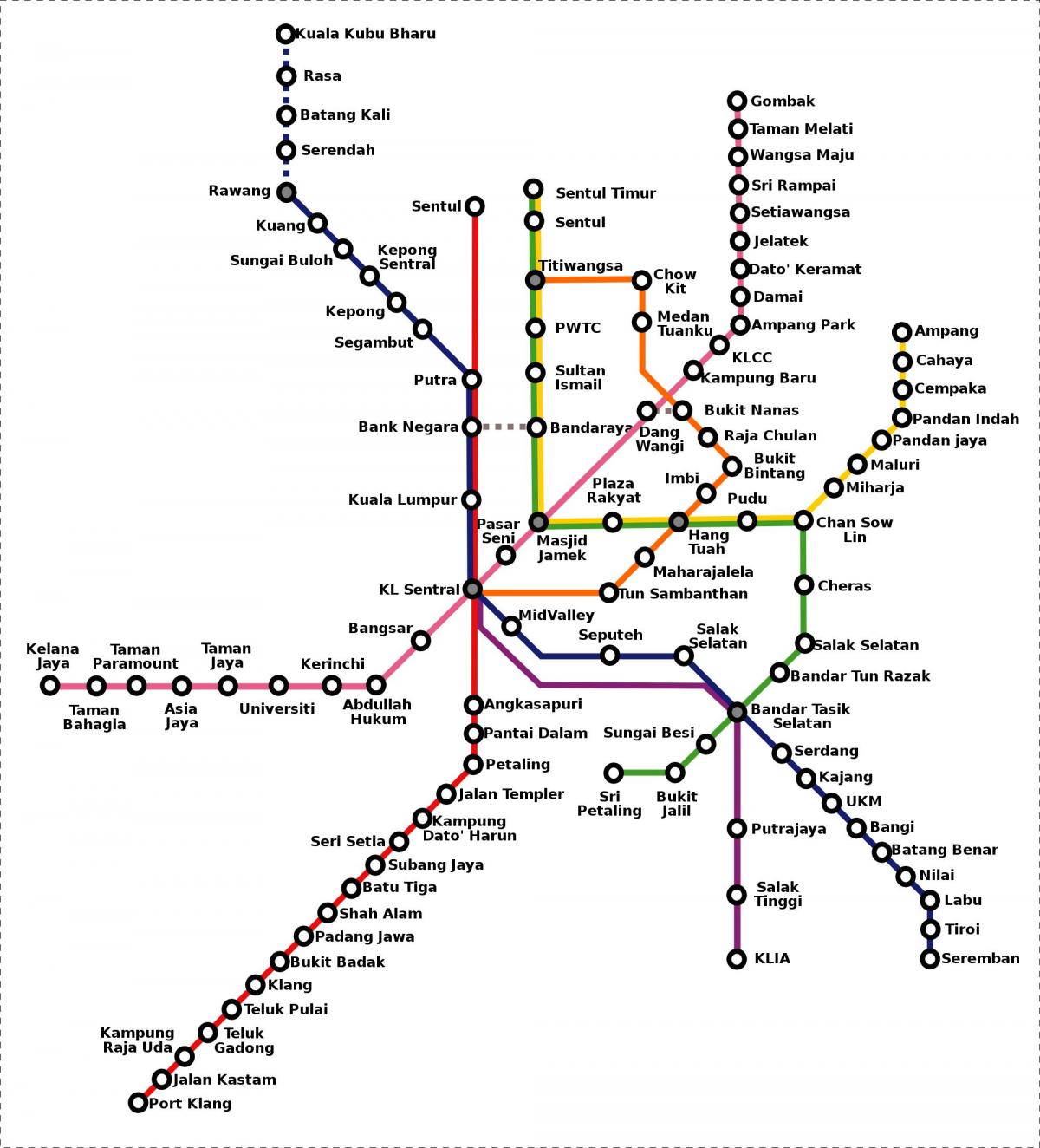 malaisia metroo kaart