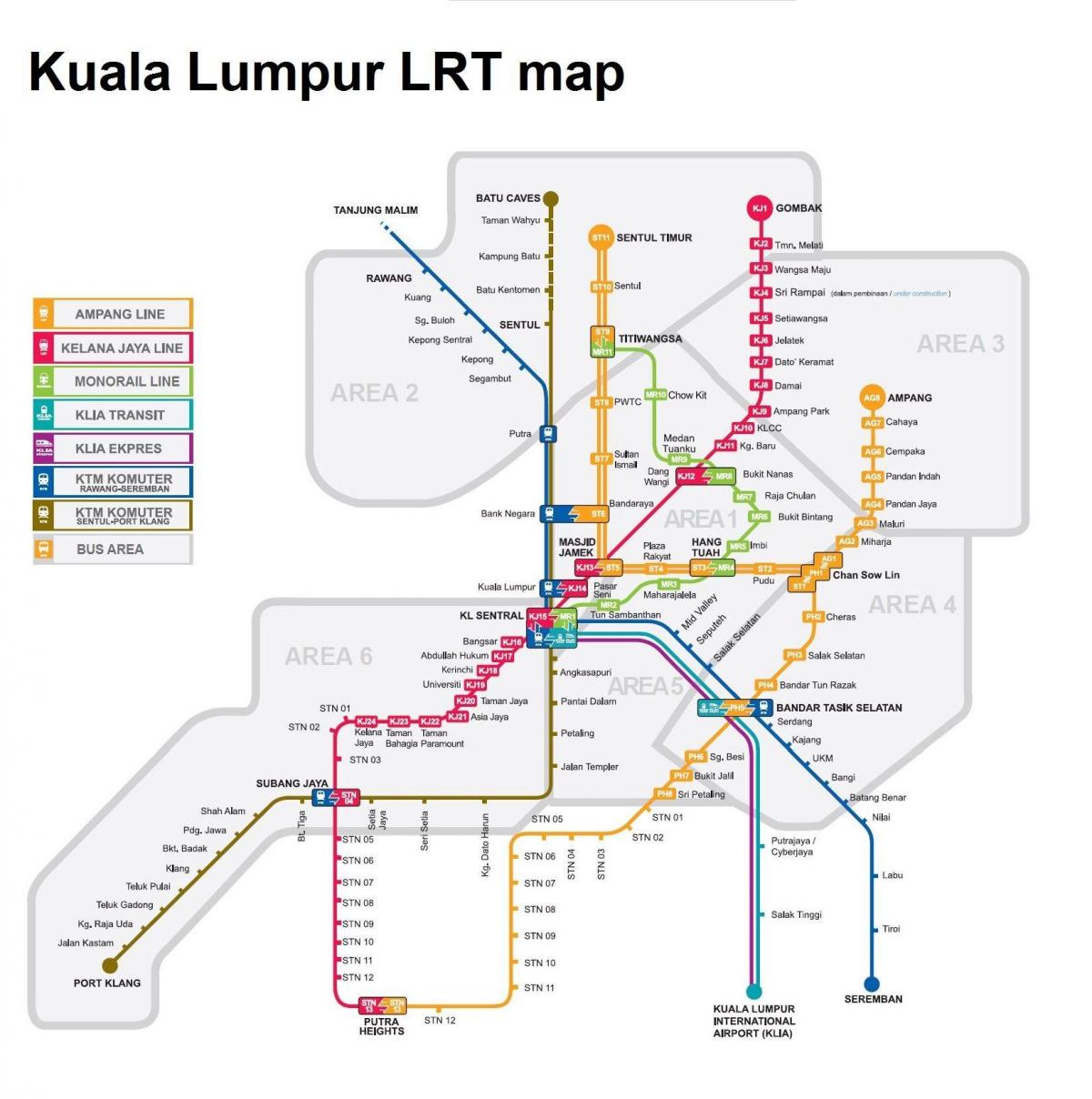 lrt kaart malaisia 2016