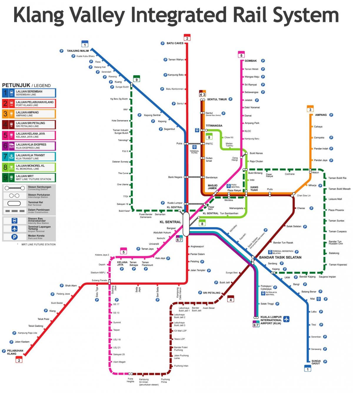 kaart rongi malaisia