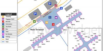 Kuala lumpuri lennujaama peamine terminali kaart