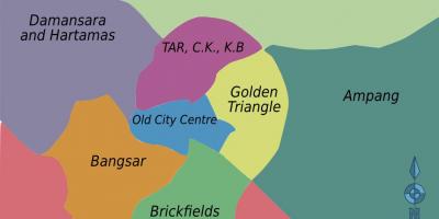 Kuala lumpur linnaosa kaart