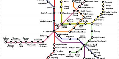 Malaisia metroo kaart