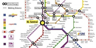 Kl sentral raudteejaam kaart
