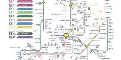 Kuala lumpur transiidi-raudtee kaart