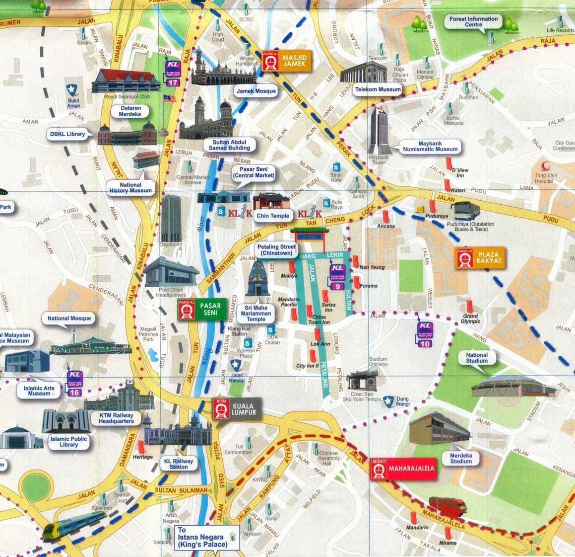 kuala lumpur city tourist map