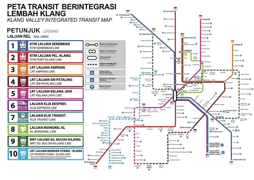 ühistranspordi kaart kuala lumpur
