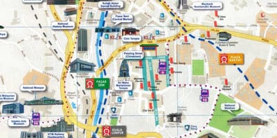 Kuala lumpur city tourist map