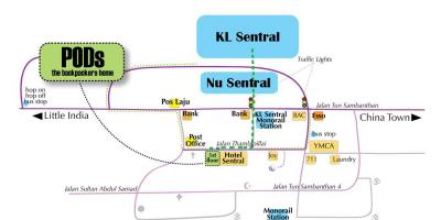 Kuala lumpur bussijaam kaart